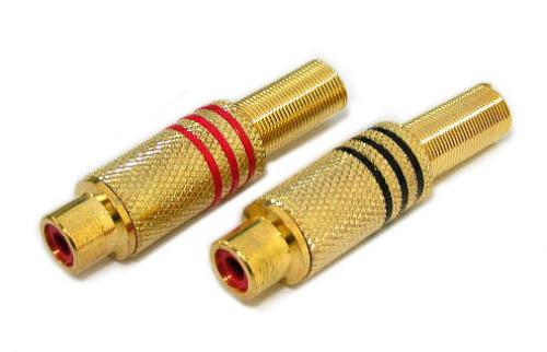RCA Jack with Spring Gold 